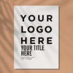 Logo personnalisé et texte carte d'invitation poin<br><div class="desc">Logo personnalisé et texte moderne pointu carte d'invitation verticale. N'importe quelle couleur,  n'importe quelle police,  un look moderne et minimal.</div>