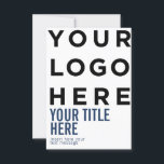 Logo personnalisé et texte carte d'invitation poin<br><div class="desc">Logo personnalisé et texte moderne pointu carte d'invitation verticale. N'importe quelle couleur,  n'importe quelle police,  un look moderne et minimal.</div>