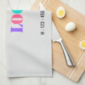 Logo personnalisé et texte serviette personnalisée (Quart Plié)