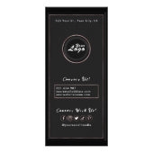 Logo personnalisé & Icônes sociales Rose Gold Menu (Dos)