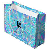 Logo Personnalisé Iridescente Grand Papier Sac d'a (Devant Angle)