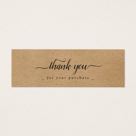 Logo personnalisé Kraft papier merci carte de visi (Devant)