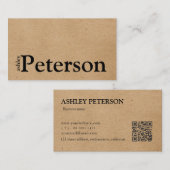 Logo personnalisé Kraft papier merci carte de visi (Devant / Derrière)