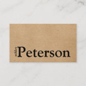 Logo personnalisé Kraft papier merci carte de visi (Devant)