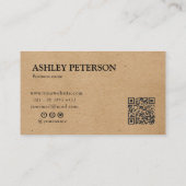 Logo personnalisé Kraft papier merci carte de visi (Dos)