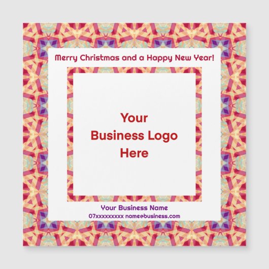 Logo personnalisé Magnetic Happy Carte de visite d (Devant)