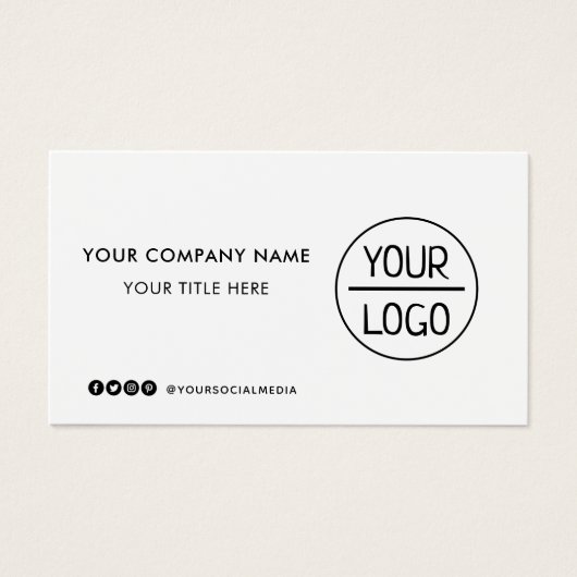 Logo personnalisé médias sociaux cartes de visite (Devant)