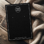 Logo personnalisé mince bordure noire carte d'affi<br><div class="desc">Carte d'affichage moderne en bleu noir ou en couleur avec une fine bordure blanche et un modèle de logo personnalisé. L'outil de conception vous permet de modifier les couleurs de fontes,  de polices,  d'arrière - plans et de bordures.</div>