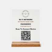 Logo personnalisé minimum QR Code Détails Wifi (Recto)