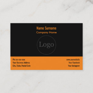 Logo personnalisé moderne & Carte de visite orange