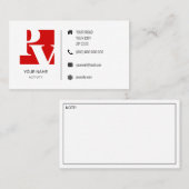 Logo personnalisé moderne minimaliste icônes carte (Devant / Derrière)