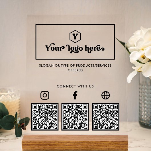 Logo personnalisé Multimédias sociaux QR Codes aff