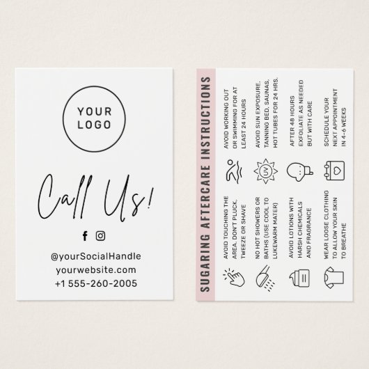 Logo Personnalisé N'Importe Quelle Couleur Sugarin (Devant & derrière)