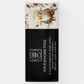 Logo personnalisé noir | Bannière d'événement mode (Vertical)