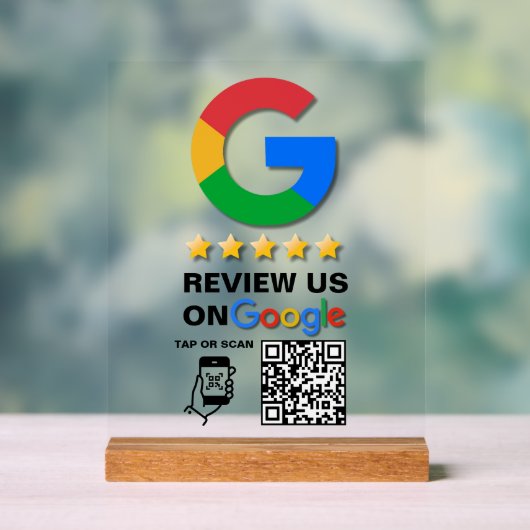 Logo personnalisé noir moderne et code QR Google R (Neutre)