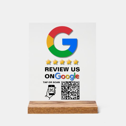 Logo personnalisé noir moderne et code QR Google R (Recto)