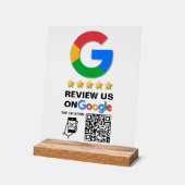 Logo personnalisé noir moderne et code QR Google R (Angle)