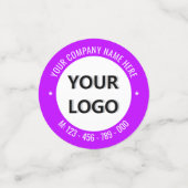 Logo personnalisé ou photo et texte Confetti vos c (Petit recto)