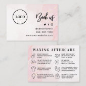 Logo Personnalisé Pink Gold Waxing Carte de post-s (Devant / Derrière)
