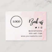 Logo Personnalisé Pink Gold Waxing Carte de post-s (Devant)