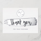 Logo personnalisé QR Code Merci Carte de réduction (Recto)