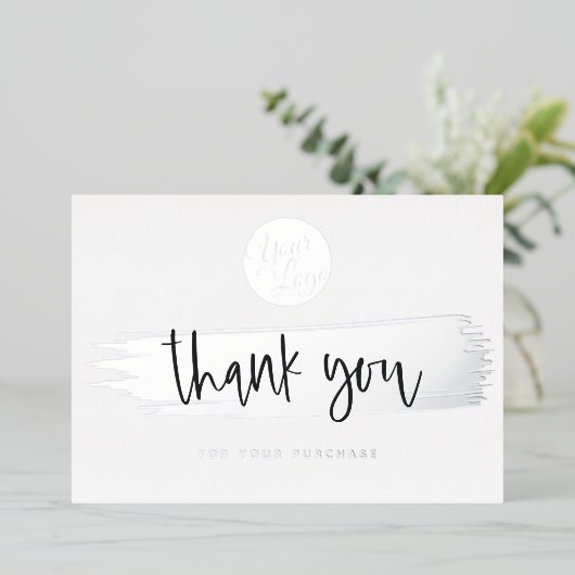 Logo personnalisé QR Code Merci Carte de réduction (Debout devant)