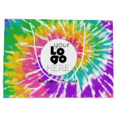 Logo personnalisé Sac d'achat papier Rainbow Crava (Dos)