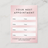 Logo personnalisé Satin rose carte de rendez-vous  (Devant)