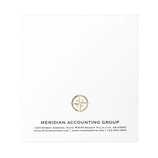 Logo personnalisé simple Bloc-notes classique (Devant)