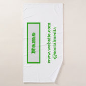 Logo personnalisé simple et élégant ici société (Serviette de bain)