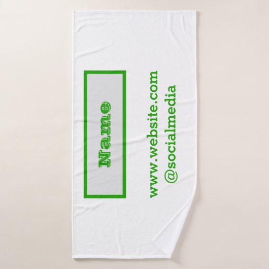 Logo personnalisé simple et élégant ici société (Serviette de bain)