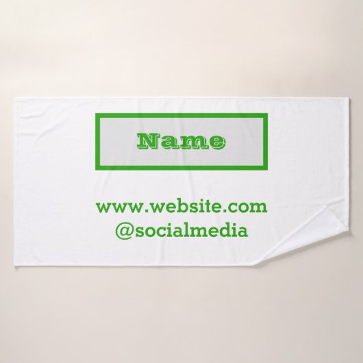 Logo personnalisé simple et élégant ici société (Serviette de bain)