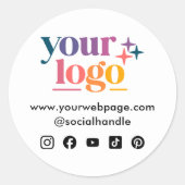 Logo Personnalisé Social Media Icons Sticker (Devant)