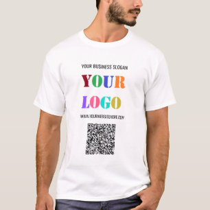 Logo personnalisé Texte et code QR T-shirt profess