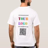 Logo personnalisé Texte et code QR T-shirt profess (Dos)