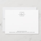 Logo personnalisé texte moderne blanc carte de vis (Devant)