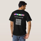 Logo personnalisé Texte QR Code Entreprise T-Shirt (Dos entier)