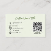 Logo photo Code QR Carte de visite (Dos)