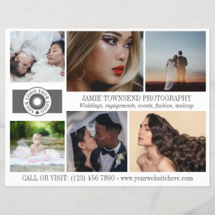 Logo Photo Collage Professional Photographer QR Flyer