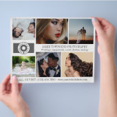 Logo Photo Collage Professional Photographer QR Flyer (Hand)