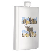 Logo photo de la vache Highland, flacon de hanche  (Droite)