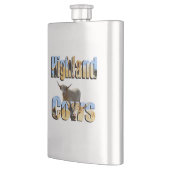Logo photo de la vache Highland, flacon de hanche  (Gauche)