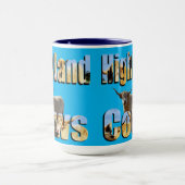 Logo photo de la vache Highland, Mug de café (Centre)