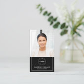 Logo photo moderne QR Code Carte de visite (Debout devant)