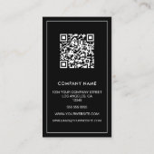 Logo photo moderne QR Code Carte de visite (Dos)