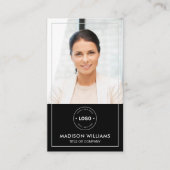 Logo photo moderne QR Code Carte de visite (Devant)