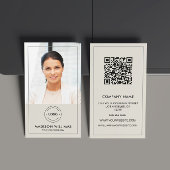 Logo photo moderne QR Code Carte de visite