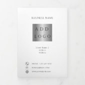 Logo photo noir blanc Code QR brochure commerciale (Page de couverture)