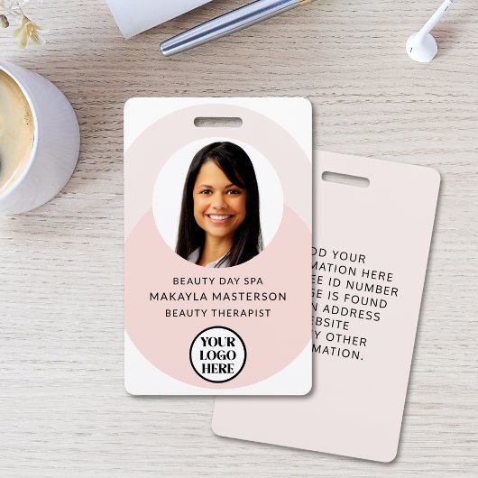 Logo Photo Pink ID Badge