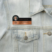 Logo Photo Professional Slank Faux Copper Zwart Naamplaatje (In situ)